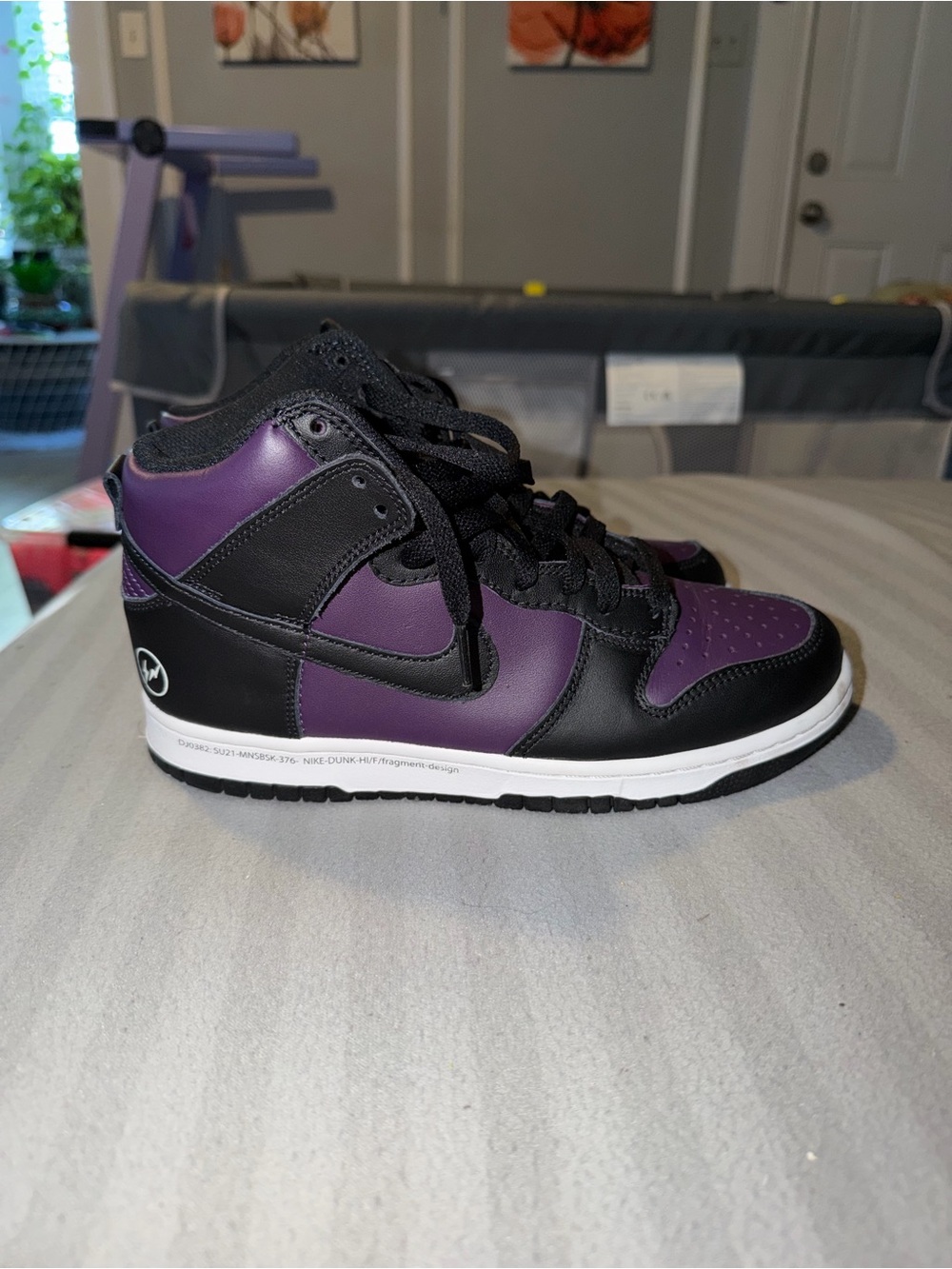 Nike Dunk High x Fragment Design “Beijing” 2021 Purple Black Sneakers